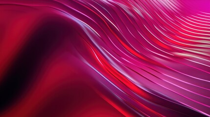 Obraz premium 3D Fluid Gradient Wave Background in Crimson and Magenta Cyberpunk Style