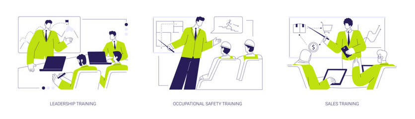 Employee training abstract concept vector illustrations.