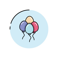 Balloon Bliss vector icon
