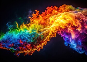 Fototapeta premium Abstract fire art: surreal flame jets, intricate burning patterns.