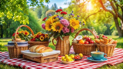Classic Labor Day Picnic Background