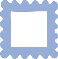 Wavy Square Frame Hand drawn Illustration Vector