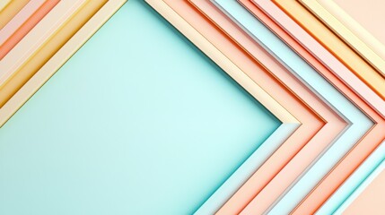 A colorful arrangement of layered frames creates a visually appealing geometric design against a light background.