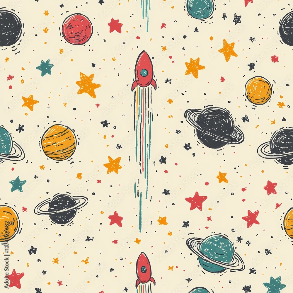 Poster the image in question is accompanied by a description and keywords, showcasing a seamless pattern of