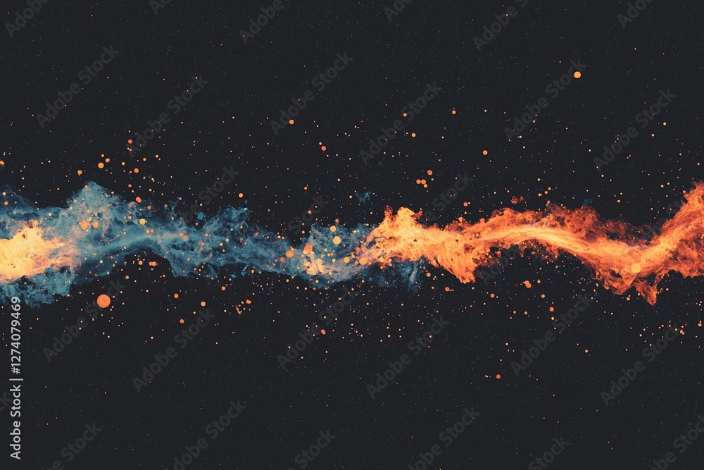 Aufkleber dazzling waves of light and energy produce a captivating abstract visual display