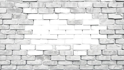 Fototapeta premium Aged Gray Brick Wall Provides Secluded Refuge for Wildlife