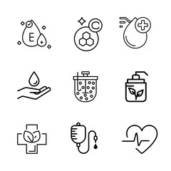 Asthma Thin Line Icons - Editable Stroke - Icons Include Human Lungs, Air Pollution Chest Tightness, Symptoms, 
