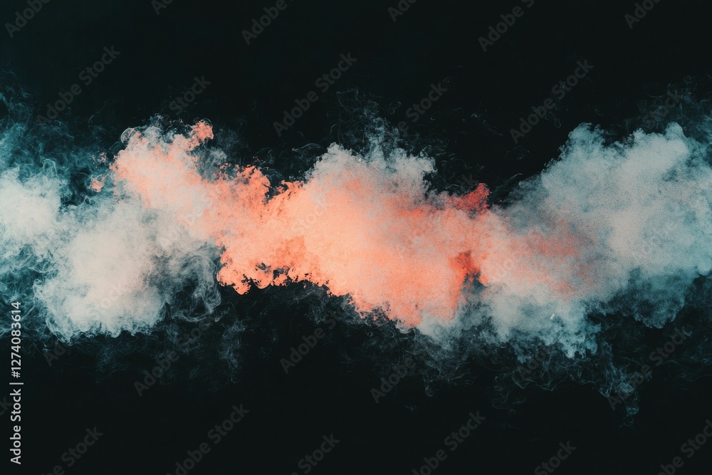 Aufkleber a dynamic visual is created by flowing, colorful light waves in motion, incorporating deep space ele