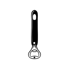 Black and white Bottle Openers illustration with size 3000 x 3000 px resolution 300 DPI