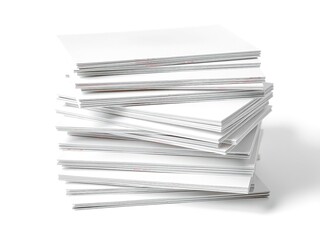 Colorful Stack of Blank Layered Business Cards