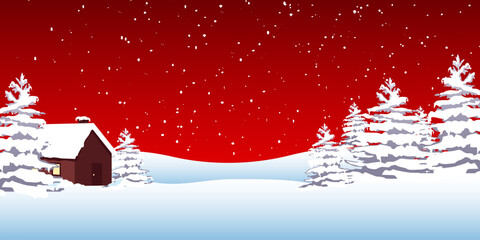 Christmas Background, Celebrating on Christmas. Winter landscape outdoor, Vector Banner. © Md. Latif Mamun