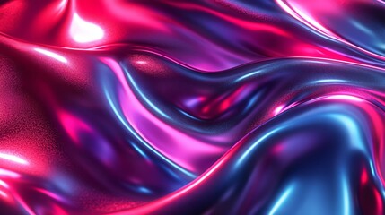Obraz premium Vibrant Silk Texture with Vivid Colors in Shimmery Waves and Fluid Motion