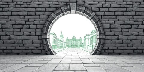 Dublin City Illusion: Festive St. Patrick's Day Wall Art