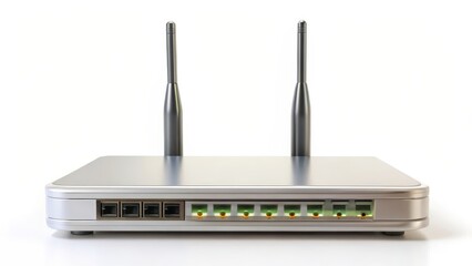 Wireless Router on White Background
