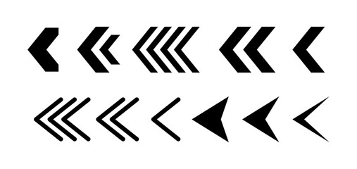 Directional arrow sign or icons set design