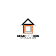 letter o logo icon for construction with creative illustration