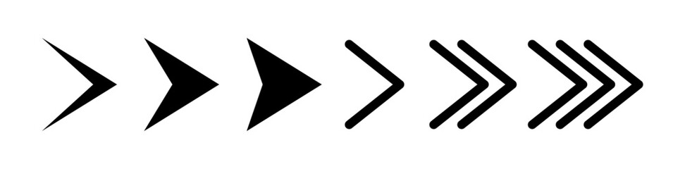 Directional arrow sign or icons set design