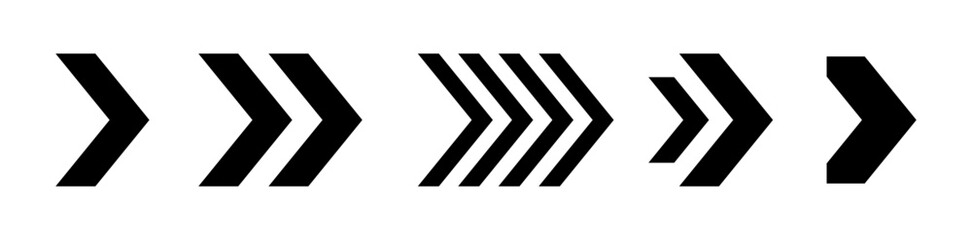 Directional arrow sign or icons set design