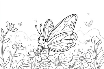 Little butterfly with tiny wings, sitting on a flower.