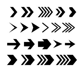 Directional arrow sign or icons set design