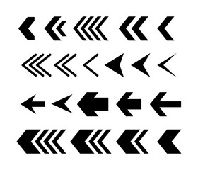 Directional arrow sign or icons set design