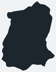 Sikkim map. Just a simple border map. Shape of the state. Flat blank Sikkim outline. Vector boundary illustration.