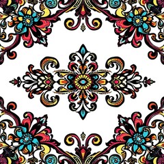 Intricate Doodle Art on Antique Texture