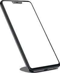 blank smart phone isolated on white