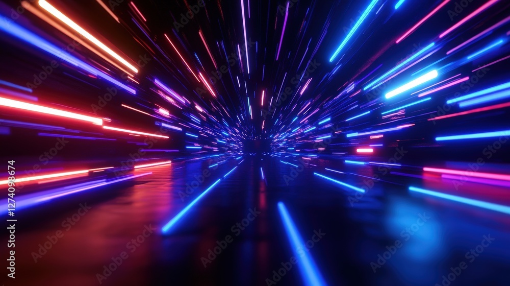 Aufkleber abstract light trails create a vibrant and dynamic visual experience. perfect for backgrounds, dance