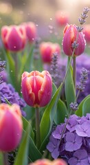 Fototapeta premium Enchanted Bloom: A Magical Flower in a Surreal World