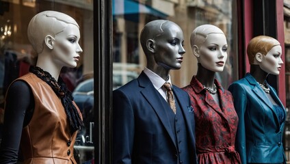 Fototapeta premium Mannequins in a shop window