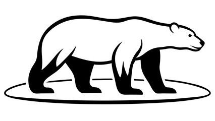 silhouette of a polar bear