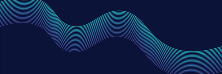 Naklejka premium Abstract wavy lines background, colorful lines shape decorative design