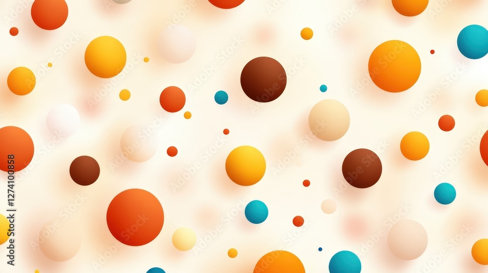 Aufkleber a vibrant abstract background featuring a playful arrangement of colorful spheres in various sizes a