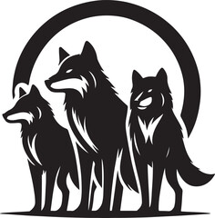 black dog on a white background