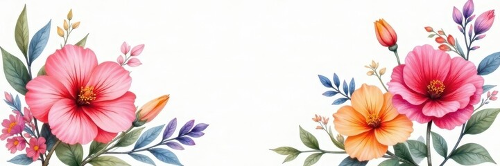 Vibrant watercolor flower bouquets, perfect for spring designs , pattern, high resolution, purple