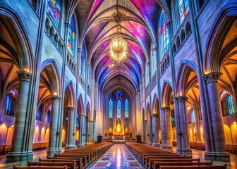 Obraz premium San Francisco's Grace Cathedral's Stunning Nave