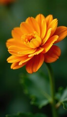 Fototapeta premium Closeup of bright orange and yellow flower details, closeup, details