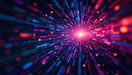 Naklejka premium Distorted LED screen, colorful pixel burst, abstract digital glitch, pixelated, effect, retro