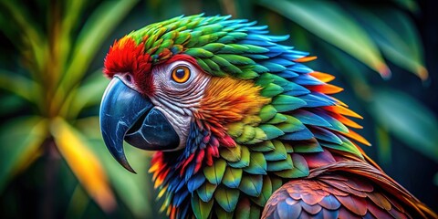 Fototapeta premium Stunning Psittacus erithacus in Captivating Detail