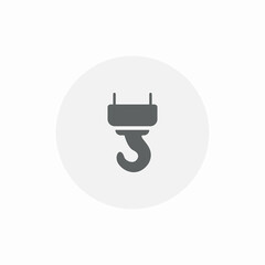 lift hook icon sign vector