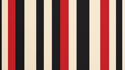 Abstract Vertical Stripes Red Black Cream Design