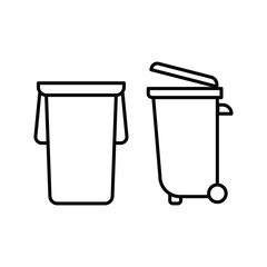 trash can, icon, flat, design, vector, illustrations, Graphic Design, education, style, trendy, collections