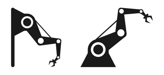 robotic arm industrial icon