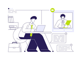 Business consultant abstract concept vector illustration.