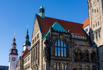 old town hall in chemnitz saxony east germany