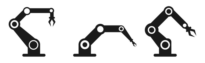 robotic arm industrial icon