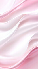 Obraz premium Soft pink and white silk fabric waves create gentle, flowing texture. delicate colors blend harmoniously, evoking sense of calm and elegance
