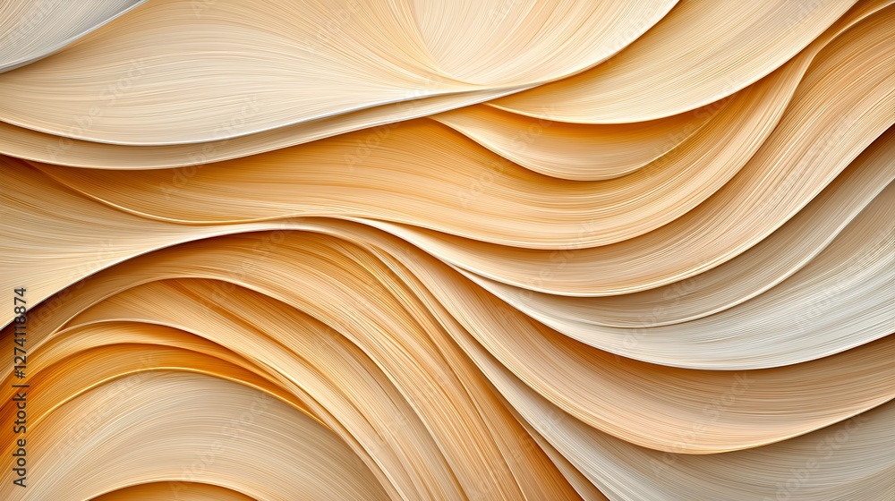 Poster swirling layers of beige and brown abstract wave background texture pattern