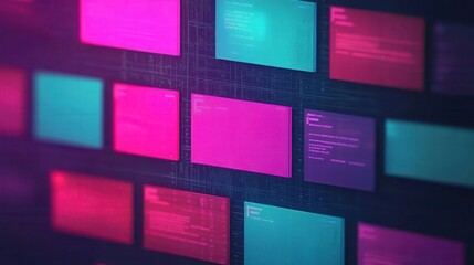 A visually stunning futuristic interface displaying multiple online courses, symbolizing digital knowledge expansion